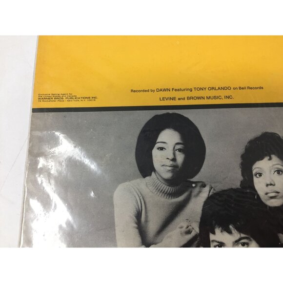 Vintage 1973 "Tie a Yellow Ribbon Round the Ole Oak Tree" Sheet Music - Picture 4 of 6